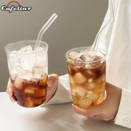 Wine Glasses Heat Resistant Transparent Coffee Cup Cocktail Vertical Grain Phnom Penh Glass Water Juice Whiskey Cups