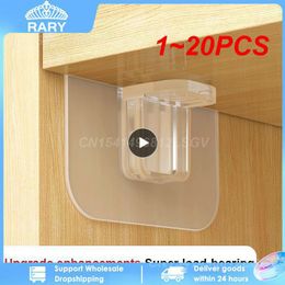 1~20PCS Adhesive Shelf Support Pegs Drill Free Nail Instead Holders Closet Cabinet Shelf Support Clips Wall Hangers