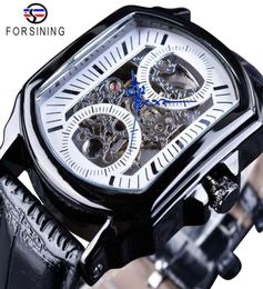 Forsining Retro Classic Design Fashion Blue Hand Transparent Openwork Mens Mechanical Skeleton Watch Top Brand Luxury Male Clock6809151
