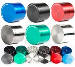 CHROMIUM CRUSHER zinc alloy 4layer flat cigarette Smoking grinder 40MM50MM55MM63MM accories herb grind er cnc teeth Philtre net7802079