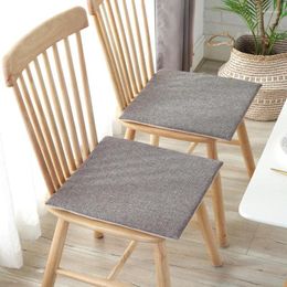 Pillow 1PC Non-slip Seat S Solid Colour Imitation Cotton Linen Chair Mat Square Pad Home Decor 2024 Pads