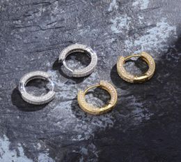 Luxury Designer 18K Gold Plated Copper Zircon Earrings Men Women Hip Hop Jewelry Iced Out Stud Earings Bling Diamond Earring Epack2777591