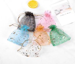 Sequins Gift Bags stars moon decorations bag Wedding Party present Pouch Draw String Candy Birthday Bunch of Yarn Candies case Chr7810504