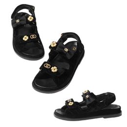 Sandálias de amplo ajuste sapatos de cunha leves em sandálias de verão famosas femininas liders preto sandale femme sandalia de mujer pai