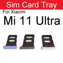 Sim Card Trays For Xiaomi Mi 11 Mi11Pro Mi11 Lite Ultra Sim Tray Card SD Reader Slot Holder Adapter Replacement Repair Parts New