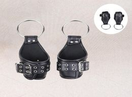 MultiCuff PU Leather Bondage Wrist Suspension Swing Handcuffs Strong Padded Hand Cuffs Accessories Hanging Arm Binders BDSM Cospl9460207