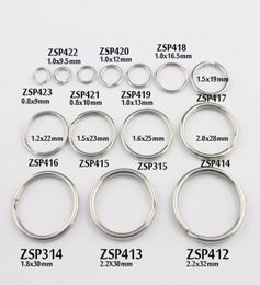 key chain ring 9mm95mm10mm12mm1316532mm split double loop ring stainless steel can Mix DIY Jewellery 100pcs500pcslot ZSP481468924129034