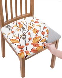 Chair Covers Autumn Branch Bird Watercolour Seat Cushion Stretch Dining Cover Slipcovers For Home El Banquet Living Room