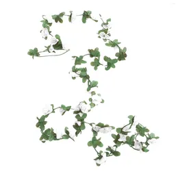 Decorative Flowers Arch Flower Decor Christmas Decorations Artificial Imitation Garland Pvc Rose Pendant Vine