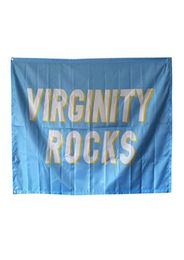 Blue Virginity Rocks Flag 3x5Ft Double Stitching Decoration Banner 90x150cm Sports Festival Polyester Digital Printed Whole3693629