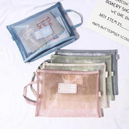 Storage Bags Pocket Stationery Organizer Pouch School Office Supplies Handbag Document Bag Zipper File A4 Folder
