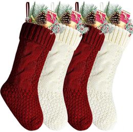 New Personalised knit Christmas Stocking items Blank pet stocks Christmas stockings Holiday Stocks Family Stockings indoor decorat3036005