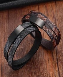 Handmade Cross Wide Cuff Bracelets Stainless Steel Magnetic Genuine Leather Bracelets Men Bracelets Bangles for Women Jewelry4275219