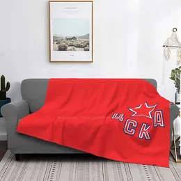 Blankets Hc Cska Moscow For Home Sofa Bed Camping Car Plane Travel Portable Blanket Sport Game Ice Hockey