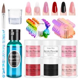Liquids 10g Acrylic Powder Set for Nail Crystal Gel Colourful Carved Powder Nail Extensions Manicure Nail Art Decorations