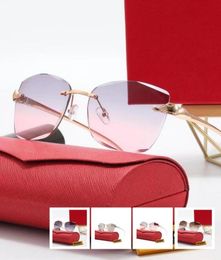 Designer glasses womens sunglasses eyeglass Polarising PC alloy rimless eyewear for women mens luxury Sunglasses 21 Arc gafas de s6288135