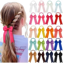 Hair Accessories 20Pcs 3.5 Inch Cheer Bows For Girls Ponytail Holder Cheerleading Elastic Ties Bands Baby Kids Childre