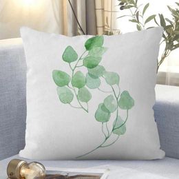 Pillow Throw Cover Aesthetically Pleasing Stylish Plant Leaf Print Pillowcase Set For Chair Sofa Decor Non-fading