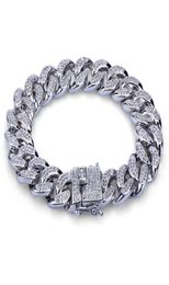 Fashion Gold Colour Plated Micro Pave Cubic Zircon Bracelet All Iced Out New night club men braclets hip hop bracelets8603322