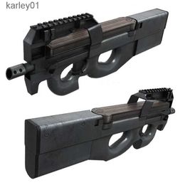 Gun Toys Paper model FN P90 diving gun 1 1 3D puzzle DIY educational toy yq240413