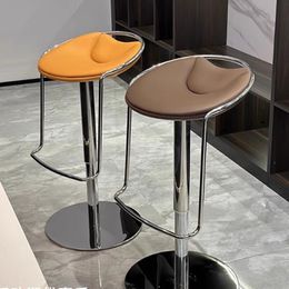 Modern Hight Bar Stools Luxury Italian Swivel Kitchen Designer Bar Chairs Coffee Shop Outdoor Chaises Longues Room Furniture