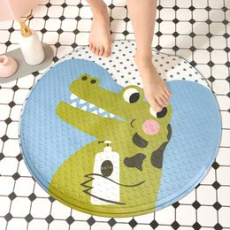 Bath Mats Round Anti-Slip Bathroom Safety Shower Mat Pvc Plastic Massage Carpet Floor Drain Suction Cup Doormat