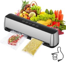 Machine Automatic Vacuum Sealer Machine LED Touch Panel HandsFree Operation Degasser for Food Storage Dry and Wet Food Witasser 15 Bags