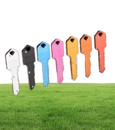 10 Colours Mini Folding Knife Keychain Outdoor Gadgets Key Shape Pocket Fruit Knifes Multifunctional Tool Key chain Sabre Swiss Sel1466483