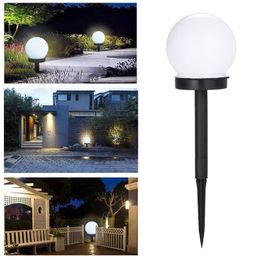 Solar Garden Light Panel LED Round Ball Outdoor Waterproof Decorative Warm White for Street Courtyard Landscape Lamp Path