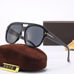 Designer Sunglasses For Men Women Luxury Tom Sunglass Retro Classic Vintage Frameless Brand Polarised Fashion Goggle Driving Eyeglasses With Box TF1882