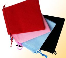 5x7cm Velvet Drawstring Pouch BagJewelry Bag ChristmasWedding Gift Bags Black Red Pink Blue 10 Color GB14593961596