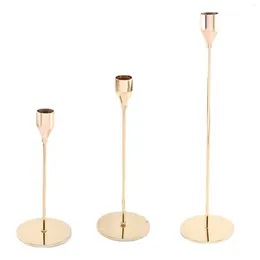 Candle Holders Nordic Style Wrought Iron Design Set Taper Candles Decorative Candlestick Metal Stand For Wedding Dinning Party