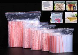 100pcs Multiple Sizes Small Zip Plastic Reclosable Transparent Storage Beads Jewellery Bag Christmas Candy Snack Bags7487649