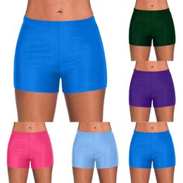 Women Plus Size High Waist Bikini Bottoms Swim Briefs Beach Shorts Ruched Bottom High Cut Swim Bottom Full Coverage Swimsuit