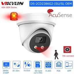 IP Cameras Vikylin OEM HIK 8MP IP Camera DS-2CD2386G2-ISU/SL Acusense Built-in MIC Speaker Face Capture Surveillance Video Network Camera 240413