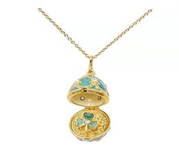 Pendant Necklaces Selling Enamel Drop Can Open Flowers Easter And Christmas Gifts With Egg Necklace6674681
