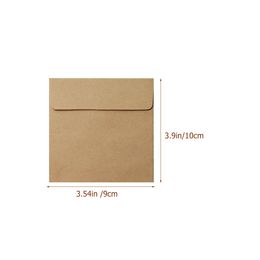 100 Pcs Kraft Envelope Tiny Cards Packets Blank Note Bag Envelops Bags Keys Paper Envelopes Mini