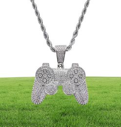 Game Console Pendants Iced Out Chain Bling CZ Gold Silver Color Men039s Hip Hop Rock Necklace Jewelry Kids Boy 5930609