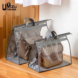 Storage Bags Handbag Bag With Handle Hanging Zipper Large Purse Dustproof Cover Clear Portable Pouch Protector Case Closet Organisers