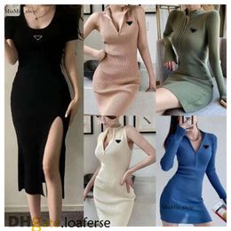 Woman Clothing Casual Short Sleeve Summer Womens Dress Slit Skirt Outwear Slim Style With Budge Designer Lady Sexy Dresses A003 J8vg# 119