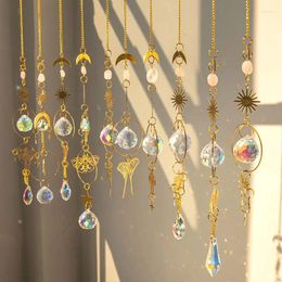 Garden Decorations Colourful Crystal Suncatcher Butterfly Rainbow Wind Chime Pendant Chimes Home Decor Bell Chain For Window