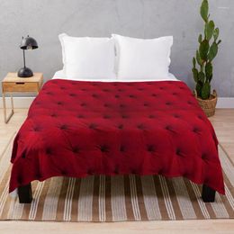 Blankets Padded Tufted Red Velvet | Texture Throw Blanket Kawaii Luxury Custom