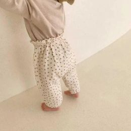 Pants 2022 Spring New Baby Dot Pants Loose Boys Casual Pants Fashion Little Girl Trousers Infant Harem Pants Kids Baby Clothes