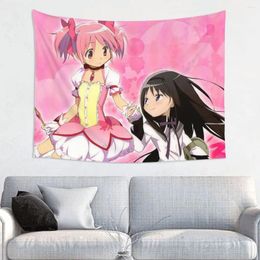 Tapestries Puella Magi Madoka Magica Tapestry Wall Hanging Hippie Throw Rug Blanket Home Decor For Living Room Cloth