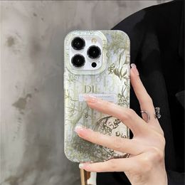 Hot-Selling Designer Phone Case for iPhone 15 14 13 12 ProMax 15 Pro 15 Plus 14 Pro 14 ProMax 13 ProMax with Flower Letters and Luxury All-Inclusive Design