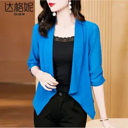 Women's Jackets 2024 Spring Summer Chiffon Coat Cardigan Women Product Sunscreen Thin Suit Jacket Outer Paired With Sling Dress Shawl