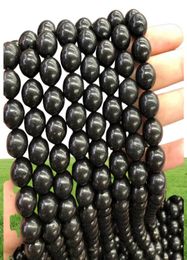 16inch rare Natural Shungite set whole round natural beads 6mm 8mm 10mm 12mm for shungite braceletnecklaceearrings3522654