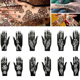 Cool India Flower Hand Foot Temporary Tattoo Tattoo Stencil Template Body Art Sticker Henna Stencil
