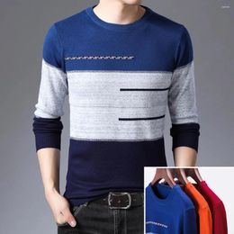 Men's Sweaters Liseaven Men Sweater Warm Striped Pullovers 2024 Knitted Cashmere Wool Pullover O-Neck Pull Homme