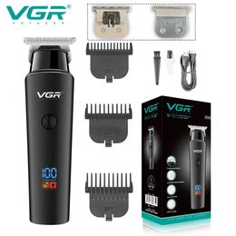 VGR Hair Trimmer Professional Clipper Cordless Cutting Machine Rechargeable Haircut Electric for Men V937 240408